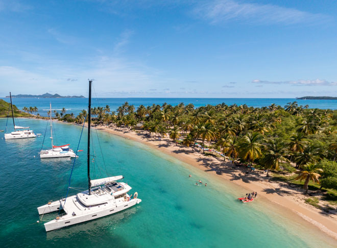 plage de salt whistle bay a mayreau aux grenadines