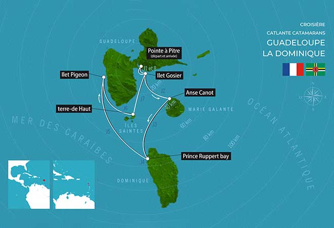 a guadeloupe escale en catamaran a terre de haut list hover